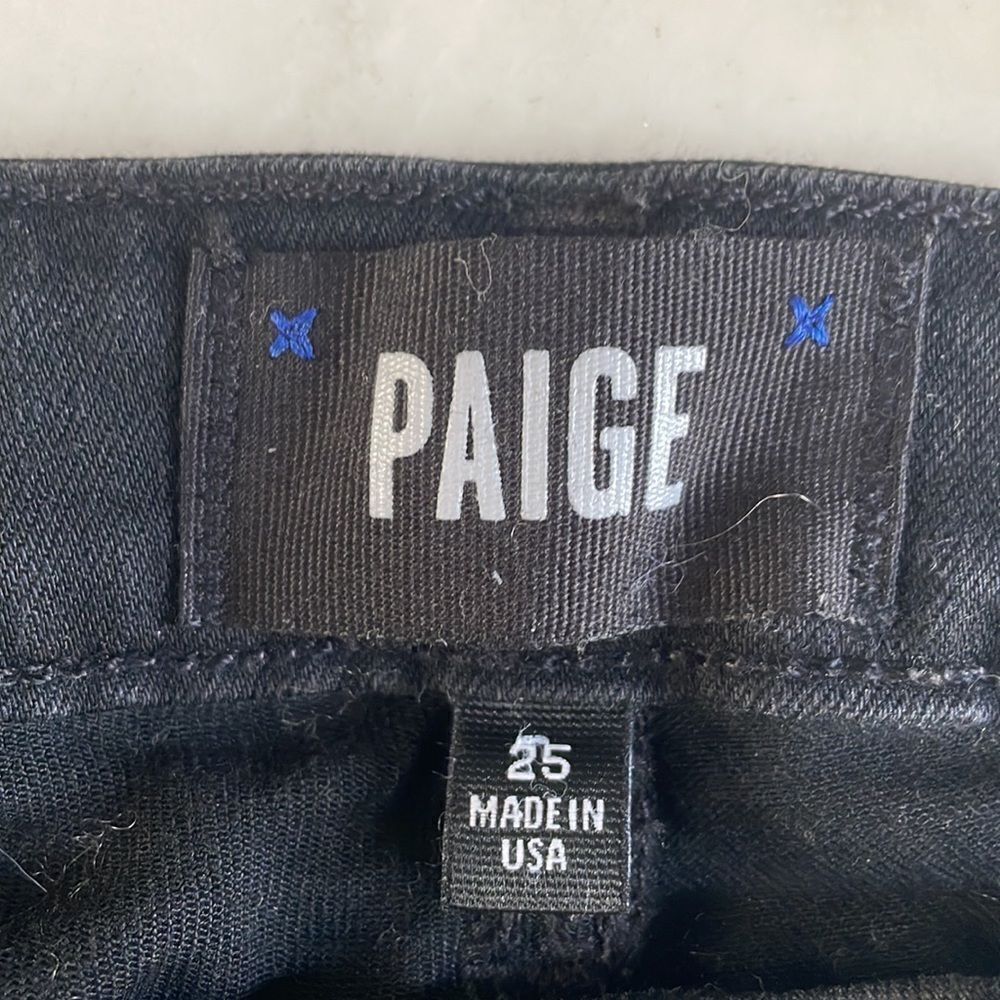 Paige Verdugo Ultra Skinny Waxed Black Jeans - Picture 3 of 8